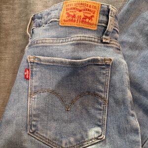 Levis 725 Jeans Womens 25 Blue High Rise Boot Cut Stretch Medium Wash Denim